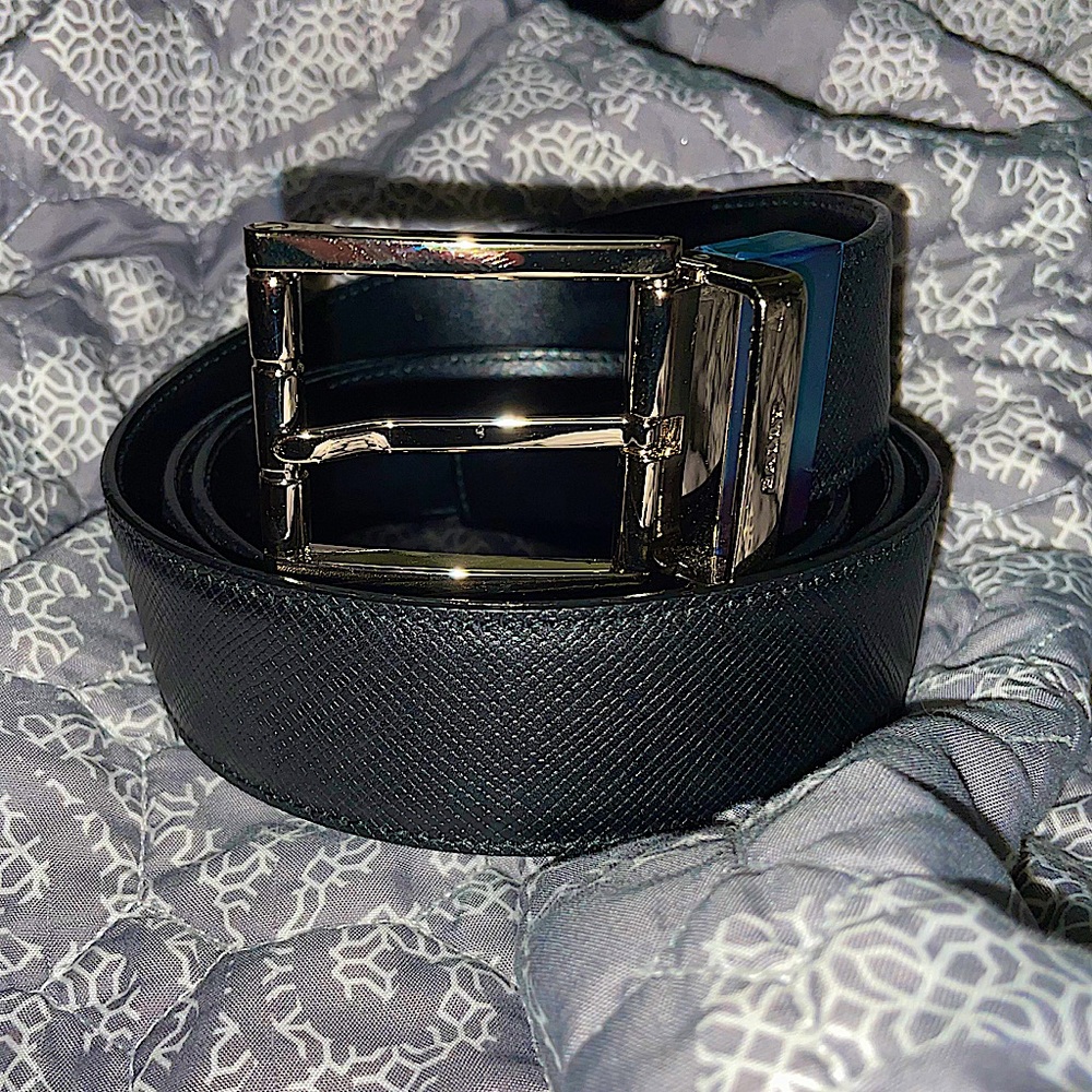 Bally Men's Astor Reversible Black Leather Belt
